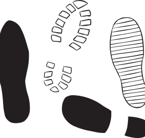 Tread patterns for four different types of shoes as seen in Sole Mate pairing exercise