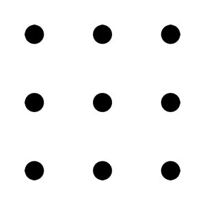 9 dots lateral-thinking puzzle