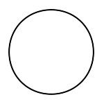 Empty line drawing of a circle